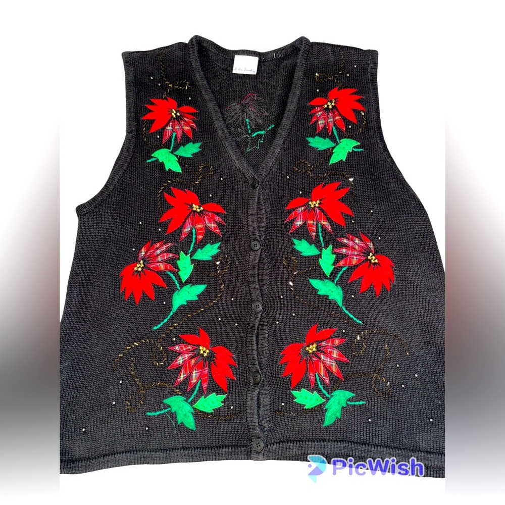 Bobbie Brooks Christmas Sweater Vest Size Large